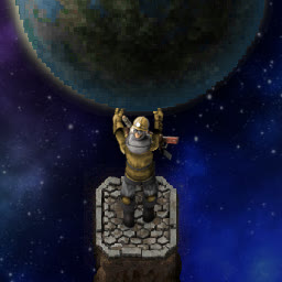 The Factorio engineer holding up the world on their shoulders