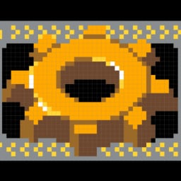 A screenshot of the Factorio gear in r/place